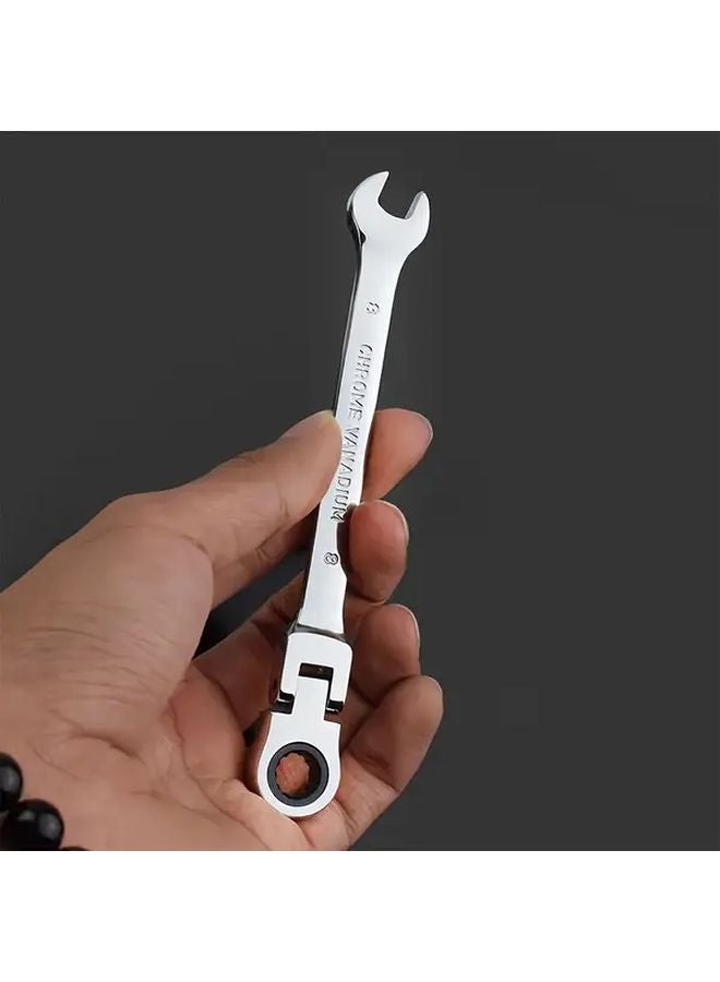 Upgraded Chrome Vanadium Steel 180 Degree Folding Ratchet Wrench 17mm Home Auto Repair Tool - Image 5